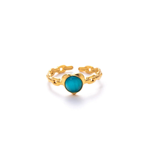 Wholesale Ring Titanium Steel Geometric U Shape Electroplating Love Design Light Luxury Opening
