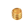 Wholesale Ring Titanium Steel Geometric U Shape Electroplating Style