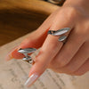 Wholesale Ring 316L Stainless Steel Goldplated Geometric Design Minimalism Style