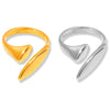 Wholesale Ring 316L Stainless Steel Goldplated Geometric Design Minimalism Style