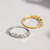 Wholesale Ring Titanium Steel Heart Shaped Electroplated For Women