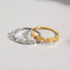 Wholesale Ring Titanium Steel Heart Shaped Electroplated For Women