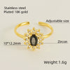 Wholesale Ring 316L Stainless Steel Highend Geometric Style Doublelayer Zirconiaembedded Love Ring For Women