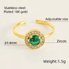 Wholesale Ring 316L Stainless Steel Highend Geometric Style Doublelayer Zirconiaembedded Love Ring For Women