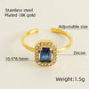 Wholesale Ring 316L Stainless Steel Highend Geometric Style Doublelayer Zirconiaembedded Love Ring For Women