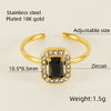 Wholesale Ring 316L Stainless Steel Highend Geometric Style Doublelayer Zirconiaembedded Love Ring For Women