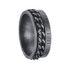 Wholesale Ring Titanium Steel Retro Distressed Style With Roman Numeral And Rotatable Chain Design