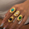 Wholesale Ring Titanium Steel Retro Exaggerated Stylish Geometric U Shape Electroplating For Women