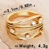 Wholesale Ring Titanium Steel Retro Vintage Geometric Electroplating Design For Women