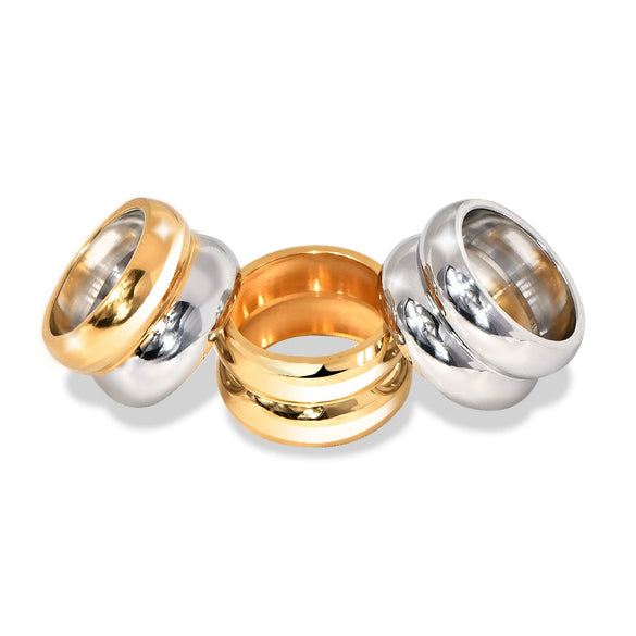 Wholesale Ring Titanium Steel Simple Style With Letters Numbers Text Electroplating For Women
