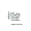 Wholesale Ring Titanium Steel Snakeshaped Interwoven Heart Shape Flower Leaves Letters Numbers Text Electroplated Retro Unisex