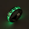 Wholesale Ring Titanium Steel Stainless Steel Luminous Dripping Oil Style With Letters Numbers Text For Men And Women