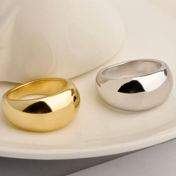 Wholesale Ring Titanium Steel Ushaped Electroplating Retro Exaggerated Style For Female