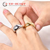 Wholesale Ring Titanium Steel Ushaped Electroplating Retro Exaggerated Style For Female