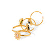 Wholesale Ring Titanium Steel Zircon Geometric Open Jewelry Electroplated