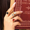 Wholesale Ring 316L Stainless Steel Zircon Rhinestone Geometric Electroplated Oval For Women