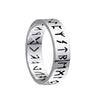 Wholesale Ring Viking Style Hollow Steel With Letters Numbers Text Electroplated