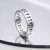 Wholesale Ring Viking Style Hollow Steel With Letters Numbers Text Electroplated