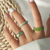 Wholesale Ring Zinc Alloy Geometric Old Style Women's Multijoint Love Ring Set