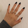 Wholesale Ring Zinc Alloy Geometric Old Style Women's Multijoint Love Ring Set