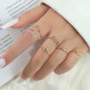 Wholesale Ring Zinc Alloy Geometric Old Style Women's Multijoint Love Ring Set