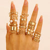 Wholesale Ring Zinc Alloy Geometric Old Style Women's Multijoint Love Ring Set