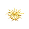 Wholesale Ring Zircon 18K Gold Plated Leaf Pattern Electroplating For Women
