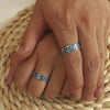 Wholesale Rings Alloy Geometric Oil Dripping Retro Fashion Couple Set