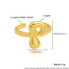 Wholesale Rings Copper Electroplated With English Letters Trendy Unisex Open Rings