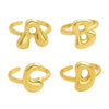 Wholesale Rings Copper Electroplated With English Letters Trendy Unisex Open Rings