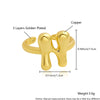 Wholesale Rings Copper Electroplated With English Letters Trendy Unisex Open Rings