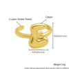 Wholesale Rings Copper Electroplated With English Letters Trendy Unisex Open Rings