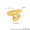 Wholesale Rings Copper Electroplated With English Letters Trendy Unisex Open Rings