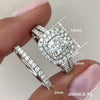 Wholesale Rings Copper Geometric Minimalist Style Inlaid Zircon Women's Engagement Rings