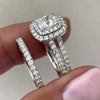 Wholesale Rings Copper Geometric Minimalist Style Inlaid Zircon Women's Engagement Rings