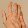 Wholesale Rings Copper Geometric Style Three Rings Electroplated Unisex