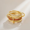 Wholesale Rings Copper Geometric Style Three Rings Electroplated Unisex