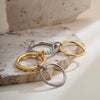 Wholesale Rings Copper Geometric Style Three Rings Electroplated Unisex