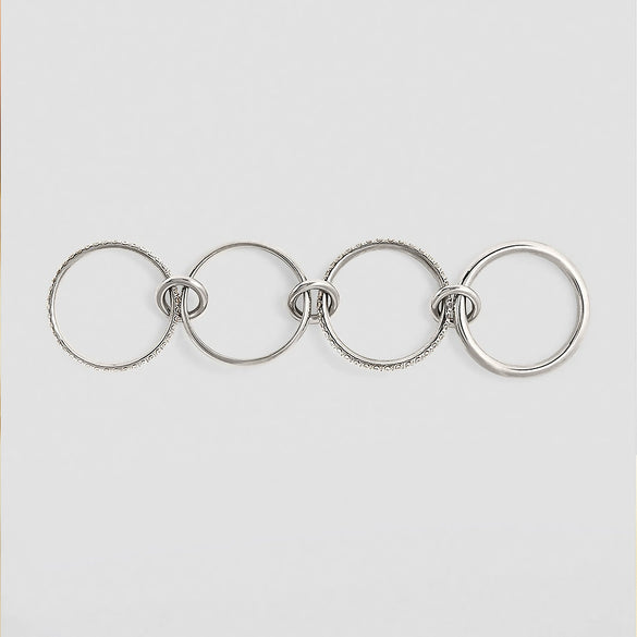 Wholesale Rings Copper Geometric Style Three Rings Electroplated Unisex