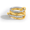 Wholesale Rings Copper Geometric Style Three Rings Electroplated Unisex