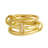 Wholesale Rings Copper Geometric Style Three Rings Electroplated Unisex