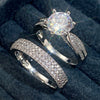 Wholesale Rings Copper Geometric Style Zircon For Couples