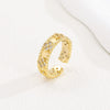 Wholesale Rings Copper Inlaid With Zircon Geometric Personality Couple Style