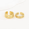 Wholesale Rings Copper Inlaid With Zircon Geometric Personality Couple Style