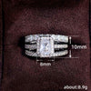 Wholesale Rings Copper Light Luxury Geometric Zircon Design Three Set For Women