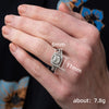 Wholesale Rings Copper Microinlaid Zircon Geometric Fashion Style