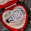 Wholesale Rings Copper Microinlaid Zircon Geometric Fashion Style