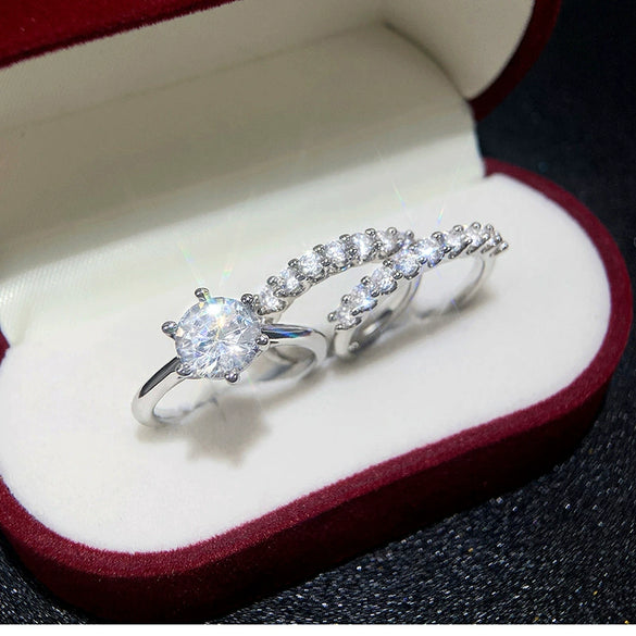 Wholesale Rings Copper Zircon Geometric Style For Women And Couple