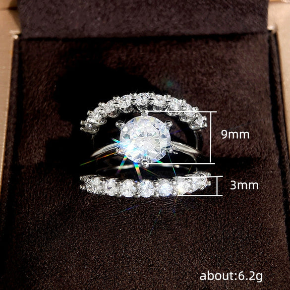 Wholesale Rings Copper Zircon Geometric Style For Women And Couple