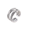 Wholesale Rings Retro Style Copper Hemp Rope Winding Geometric Electroplating Unisex